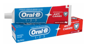 Creme Dental 70g un - Oral-B 1-2-3 Anticáries menta