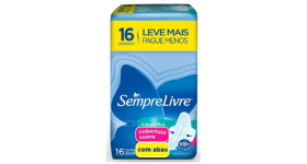 Absorvente c/Abas Suave Normal c/16 un - Sempre Livre Adapt Plus